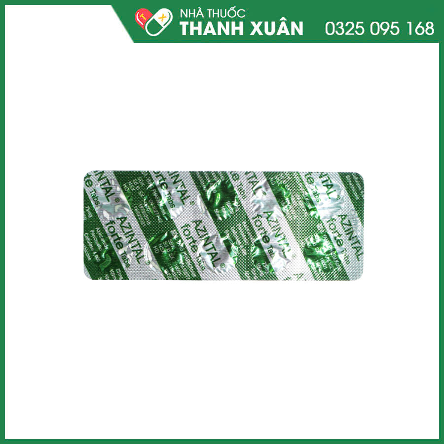 Azintal Forte Tabs thuốc trị các chứng đầy hơi, khó tiêu