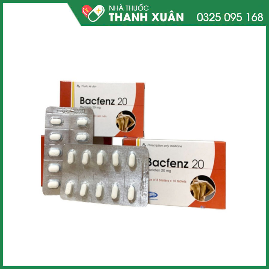 Bacfenz 20mg thuốc điều trị co cứng cơ mãn tính