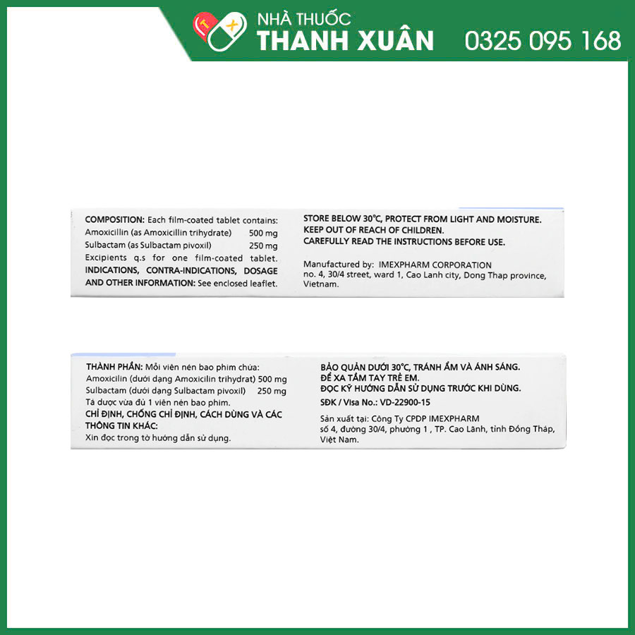 Bactamox 750mg điều trị nhiễm khuẩn tai mũi họng, hô hấp, tiết niệu, da–mô mềm