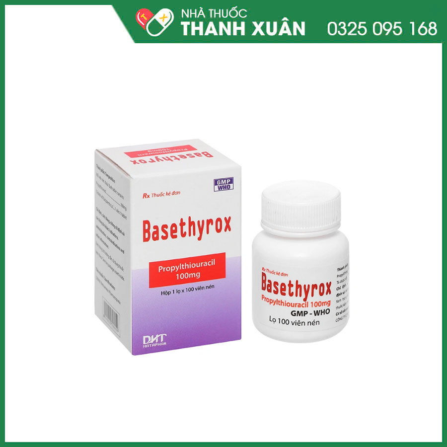 Basethyrox 100mg thuốc điều trị tăng năng tuyến giáp