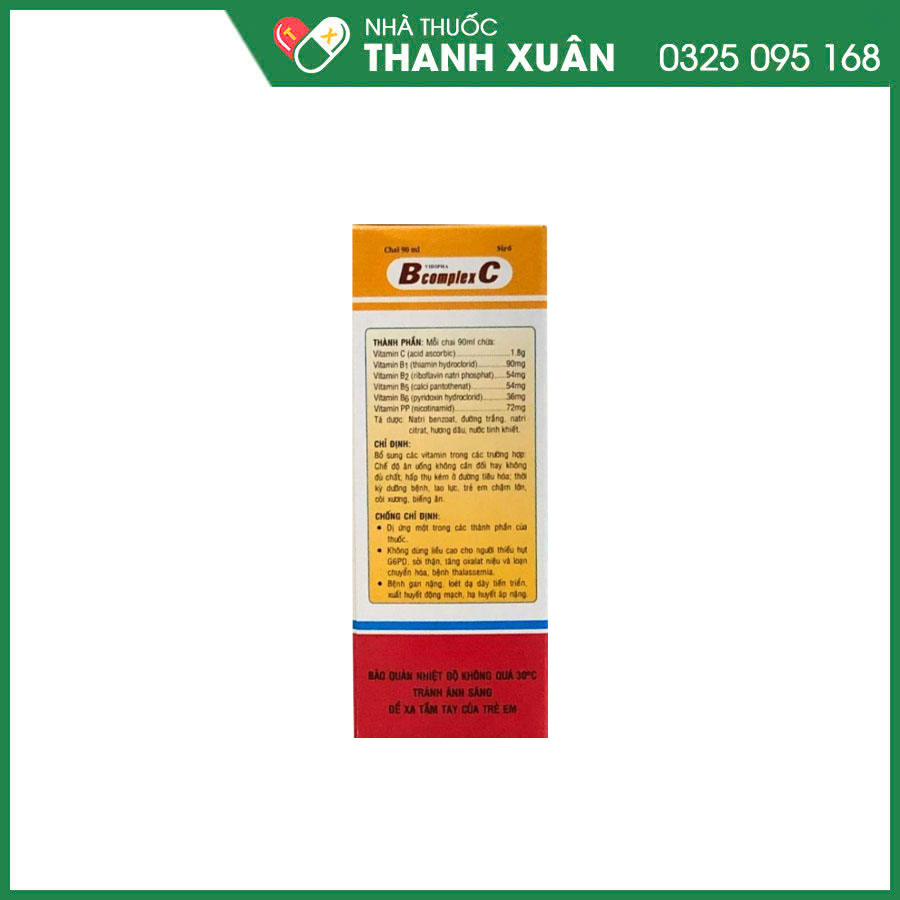 Siro B complex C Vidiphar giúp bổ sung vitamin cho người thiếu chất, kém hấp thu, mệt mỏi và trẻ còi xương