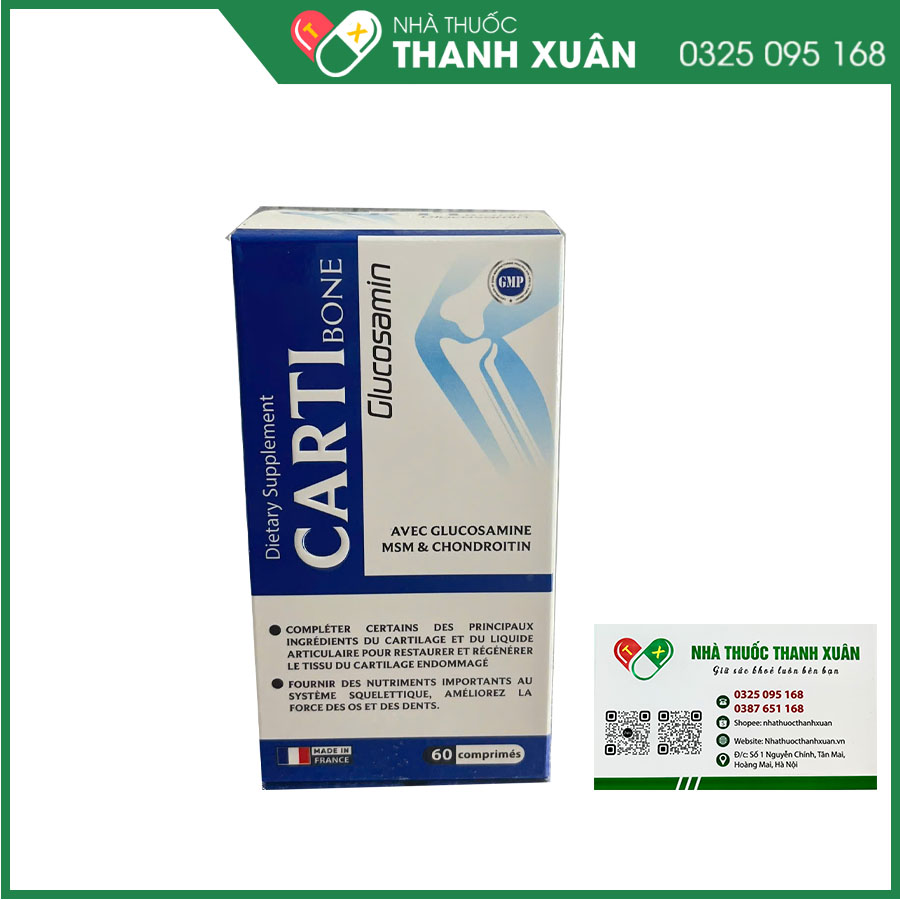 Carti Bone Glucosamin giúp dưỡng khớp và tái tạo sụn khớp