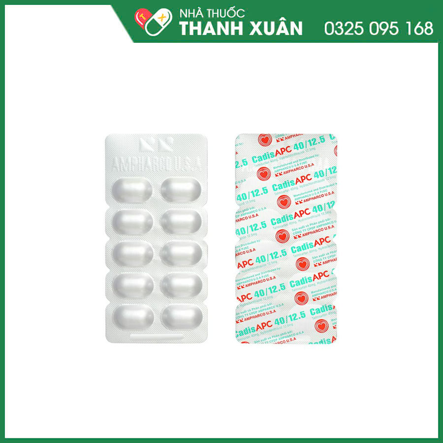 CadisAPC 40/12.5 thuốc điều trị tăng huyết áp nguyên phát