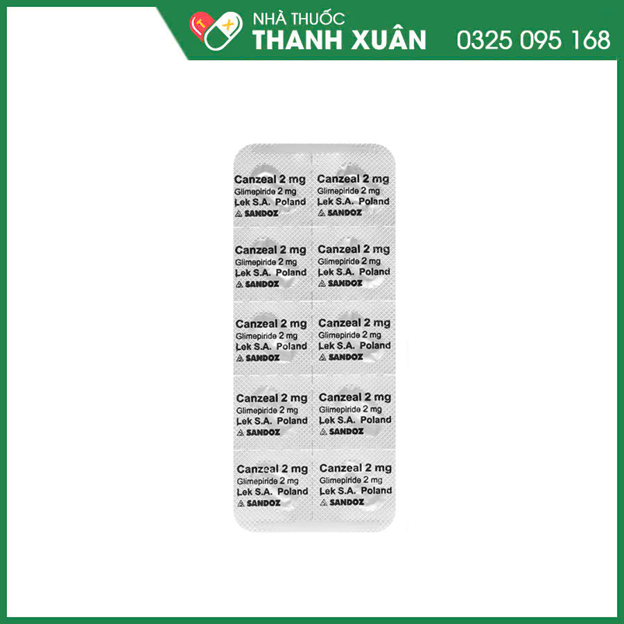 Canzeal 2mg thuốc điều trị đái tháo đường týp 2