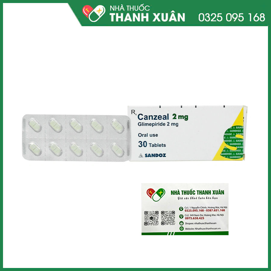 Canzeal 2mg thuốc điều trị đái tháo đường týp 2