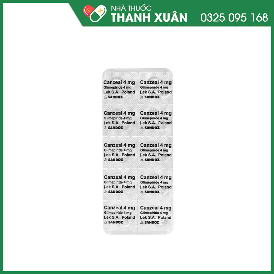 Canzeal 4mg thuốc điều trị đái tháo đường týp 2