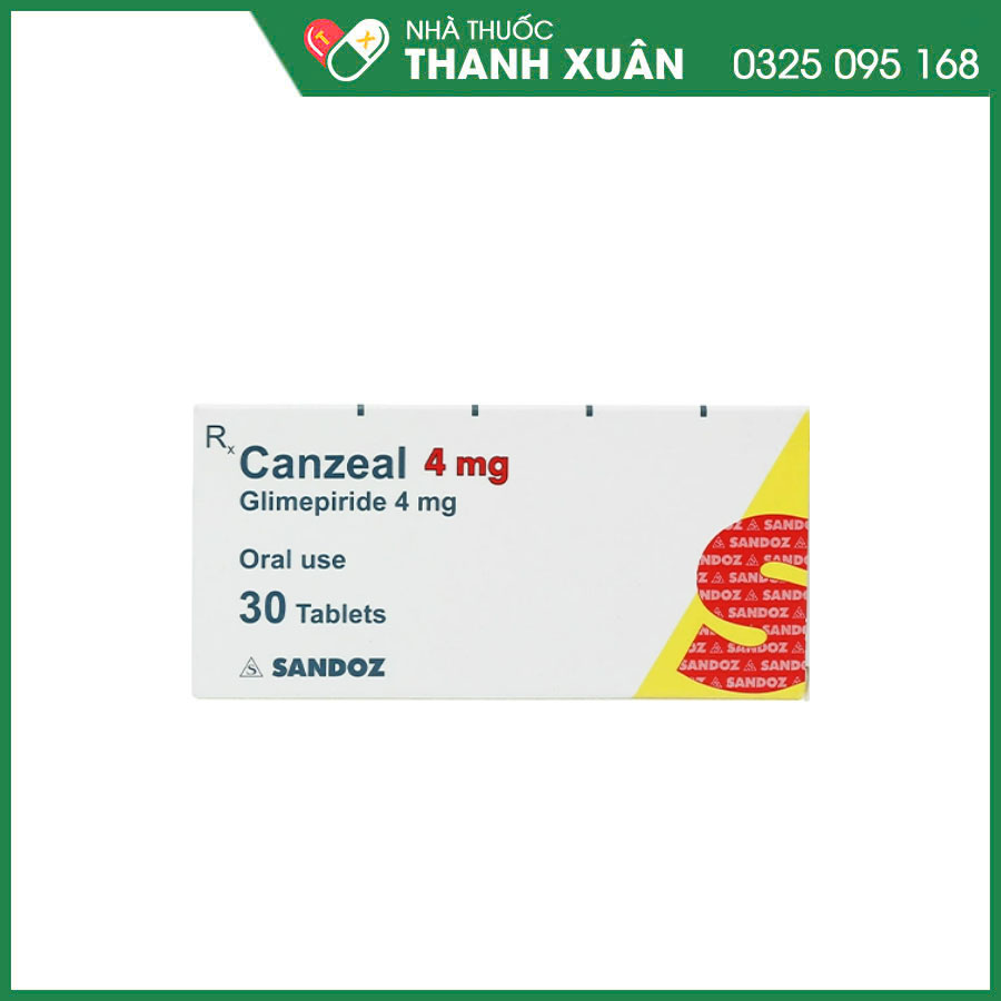 Canzeal 4mg thuốc điều trị đái tháo đường týp 2