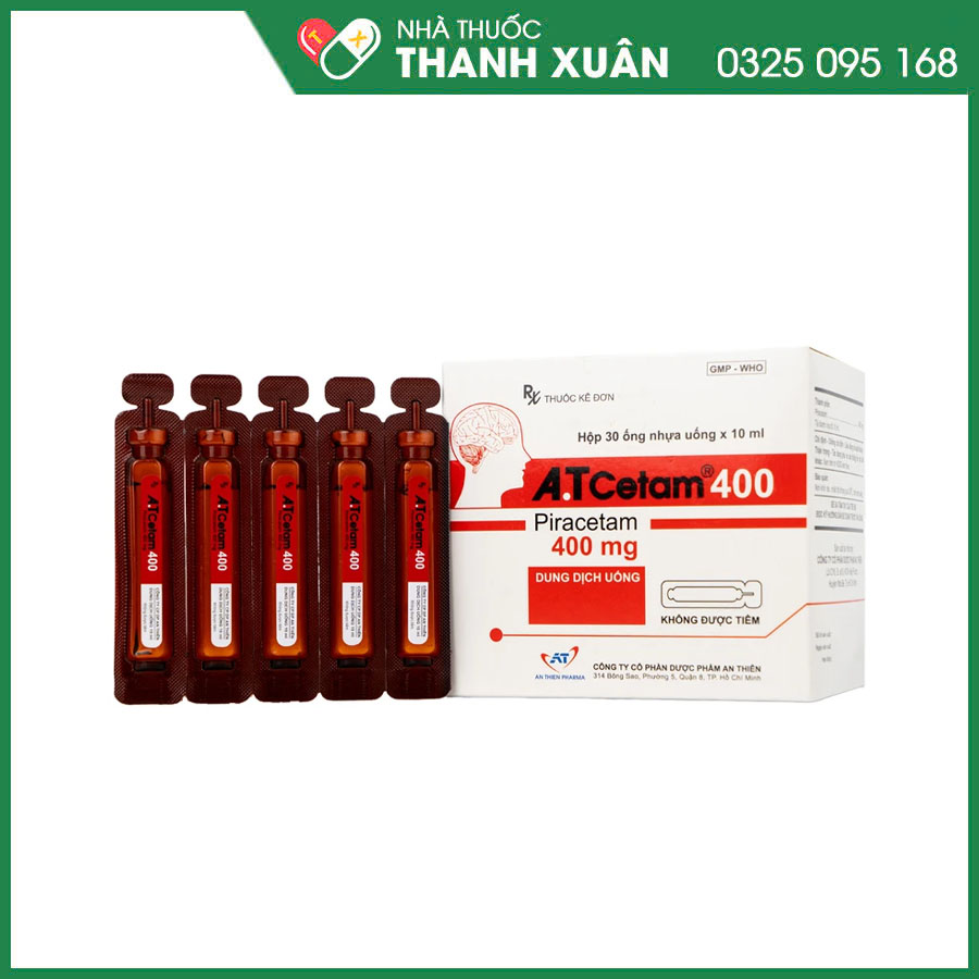 A.T Cetam 400 thuốc điều trị triệu chứng chóng mặt, thiếu máu não, suy giảm nhận thức và bệnh rung giật