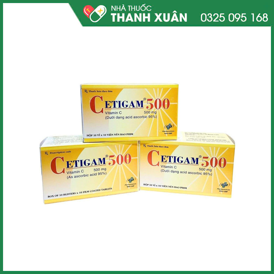 Cetigam giúp điều trị thiếu vitamin C ở người lớn