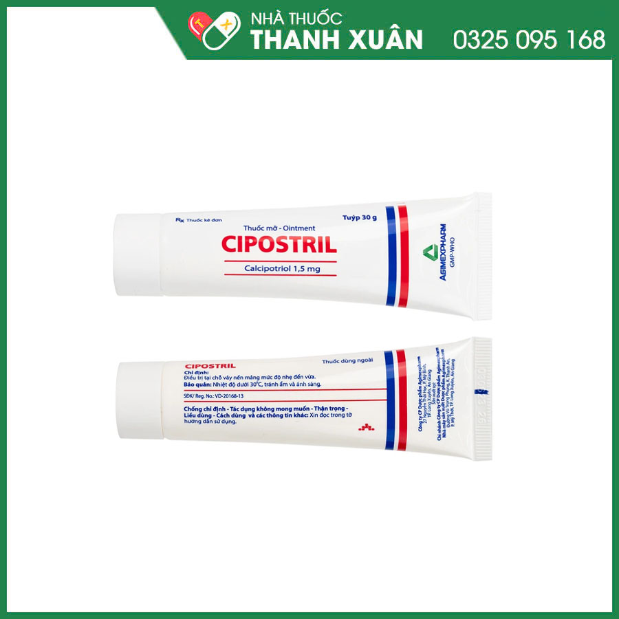Cipostril thuốc điều trị tại chỗ vảy nến mảng mức độ nhẹ đến vừa