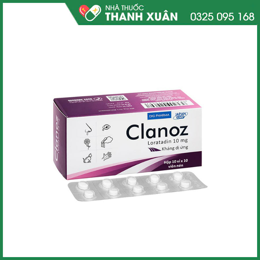 Clanoz điều trị triệu chứng viêm mũi dị ứng, mày đay