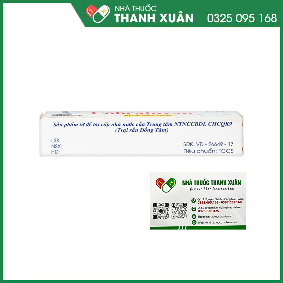 Cobratoxan kem bôi điều trị triệu chứng đau trong các bệnh khớp