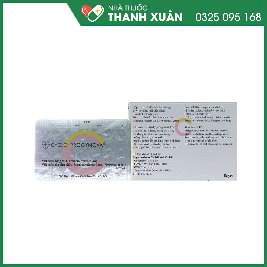 Cyclo progynova điều trị hội chứng thiếu estrogen