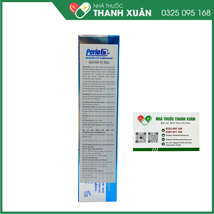 PerioFix Gel giúp làm sạch mảng bám và bảo vệ răng chắc khỏe