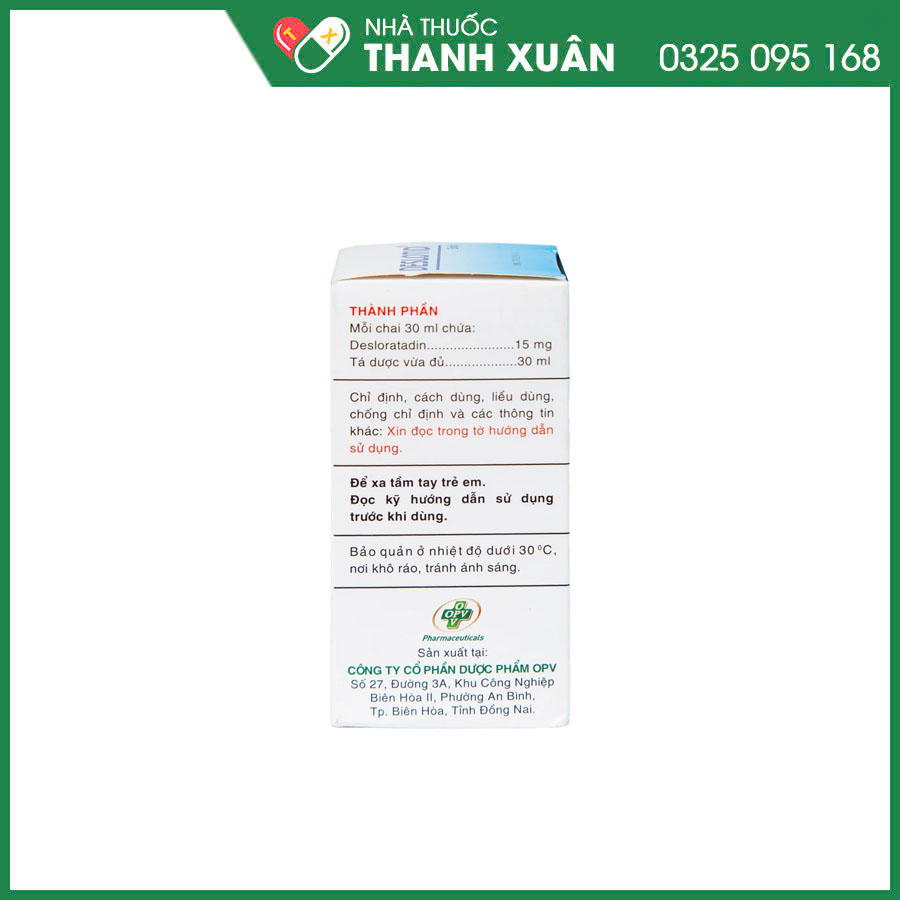 Deslotid thuốc điều trị viêm mũi dị ứng, phản ứng dị ứng