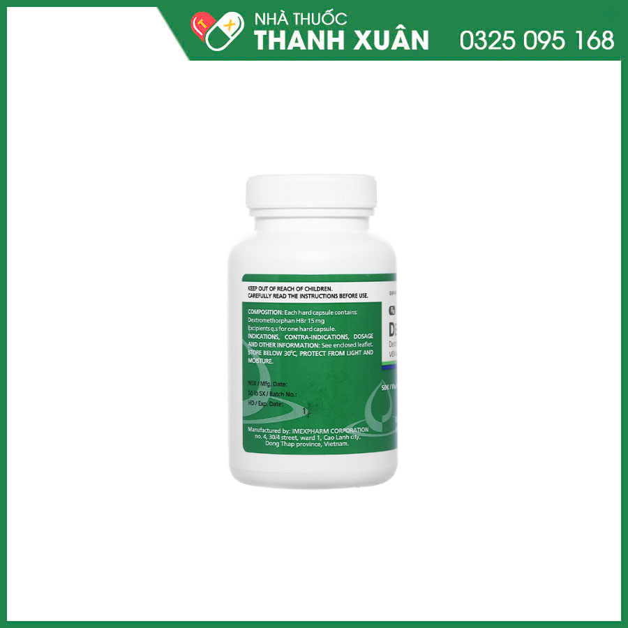 Dexipharm 15 thuốc điều trị các chứng ho khan, ho do kích ứng