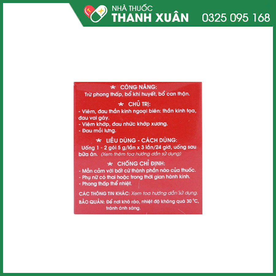 Didicera điều trị viêm, đau thần kinh; trị viêm khớp, đau nhức xương khớp và đau mỏi lưng