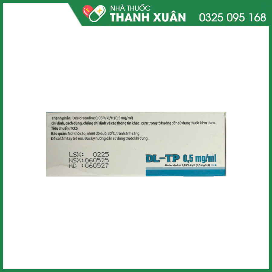 DL-TP 0,5mg/ml thuốc điều trị các triệu chứng viêm mũi dị ứng, mề đay