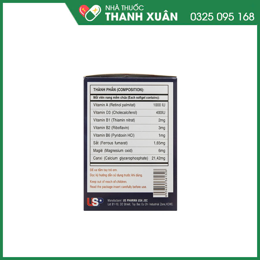 Drimy USP chế phẩm bổ sung vitamin và khoáng chất