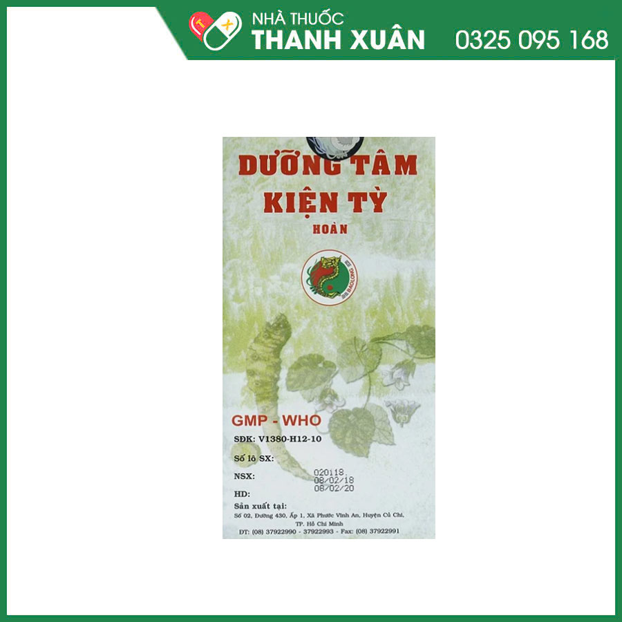Dưỡng Tâm Kiện Tỳ Hoàn thuốc hỗ trợ dưỡng tâm, an thần, bồi bổ khí huyết