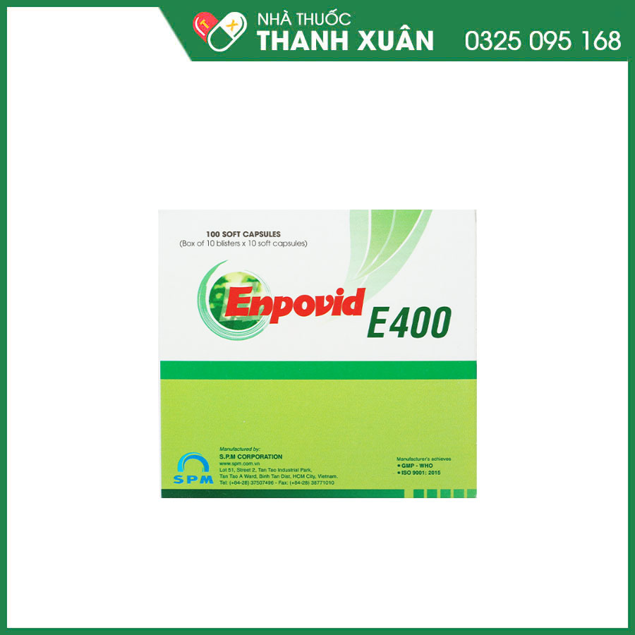 Enpovid E400 giúp bổ sung vitamin E, chống oxy hoá