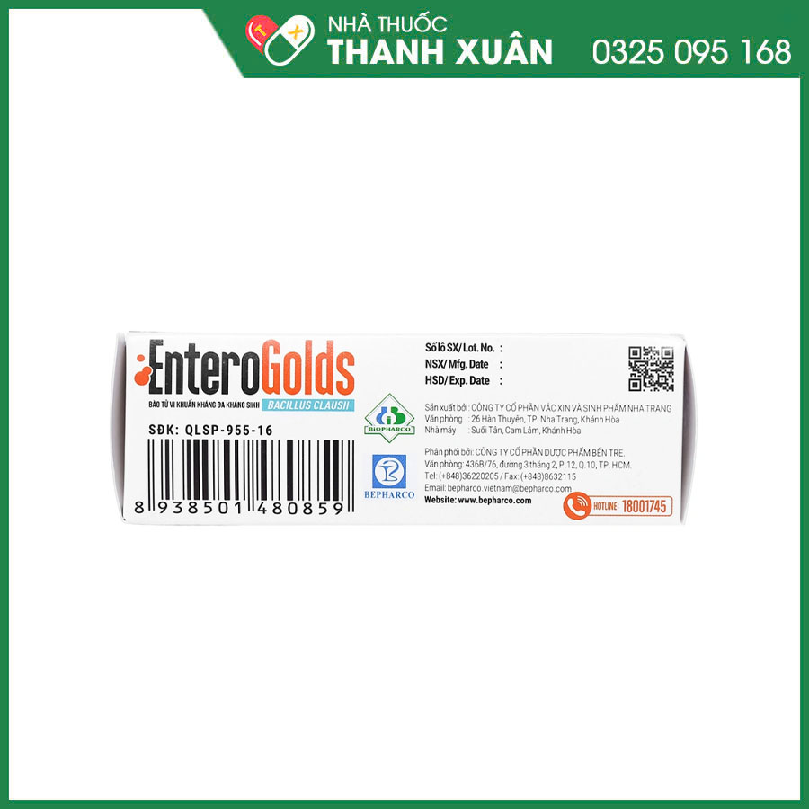 EnteroGolds thuốc hỗ trợ điều trị và phòng ngừa rối loạn vi sinh đường ruột