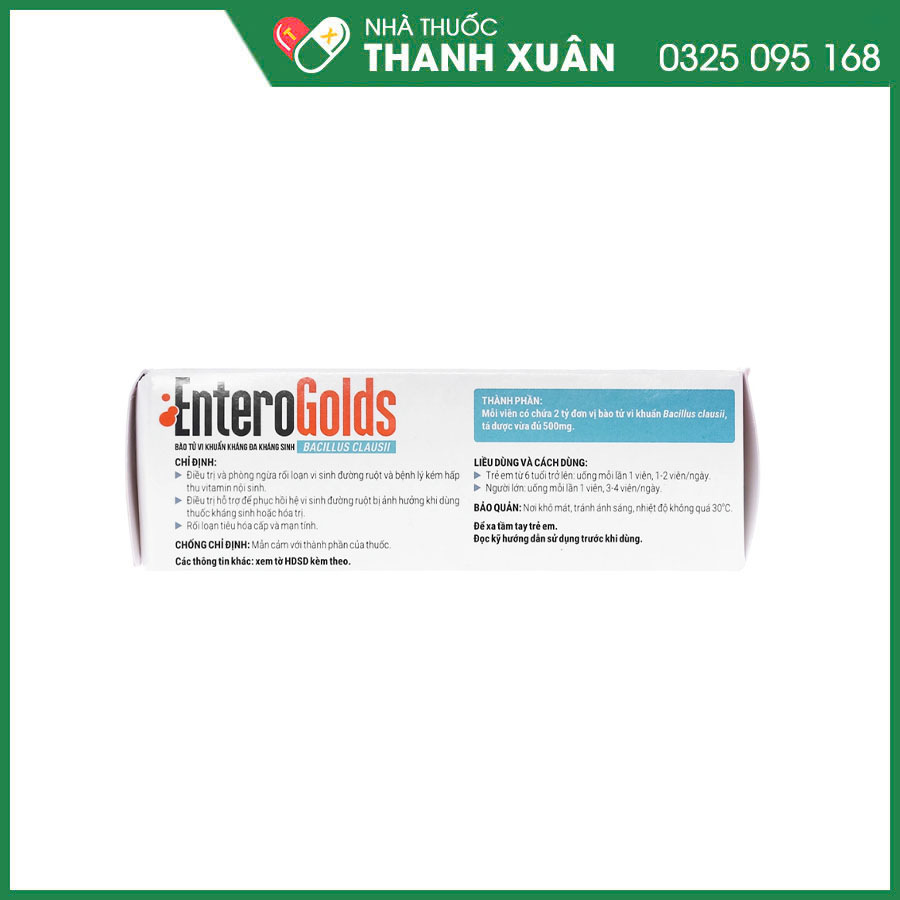EnteroGolds thuốc hỗ trợ điều trị và phòng ngừa rối loạn vi sinh đường ruột