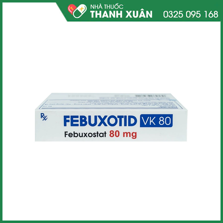 Febuxotid Vk 80 điều trị tăng acid uric máu mãn tính ở bệnh nhân gout