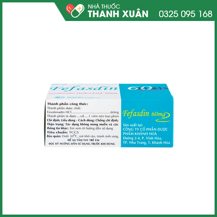 Fefasdin 60 thuốc điều trị triệu viêm mũi dị ứng, mày đay