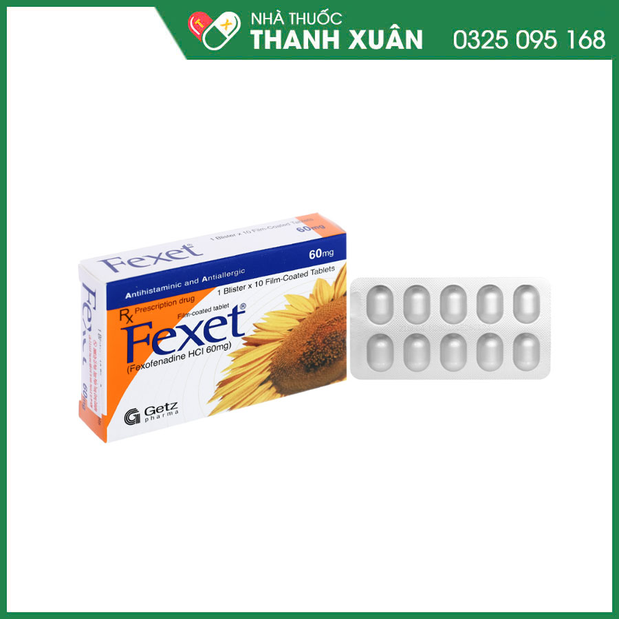 Fexet® 60 điều trị viêm mũi dị ứng, mày đay