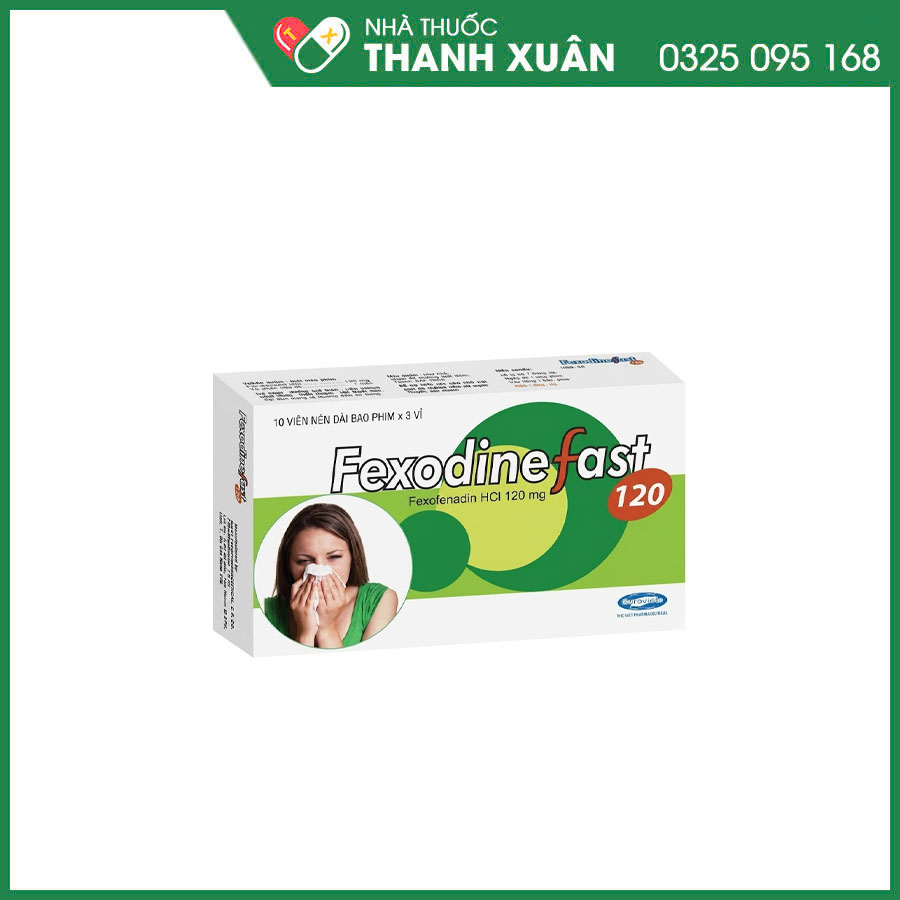 Fexodinefast 120 mg điều trị viêm mũi dị ứng, mày đay