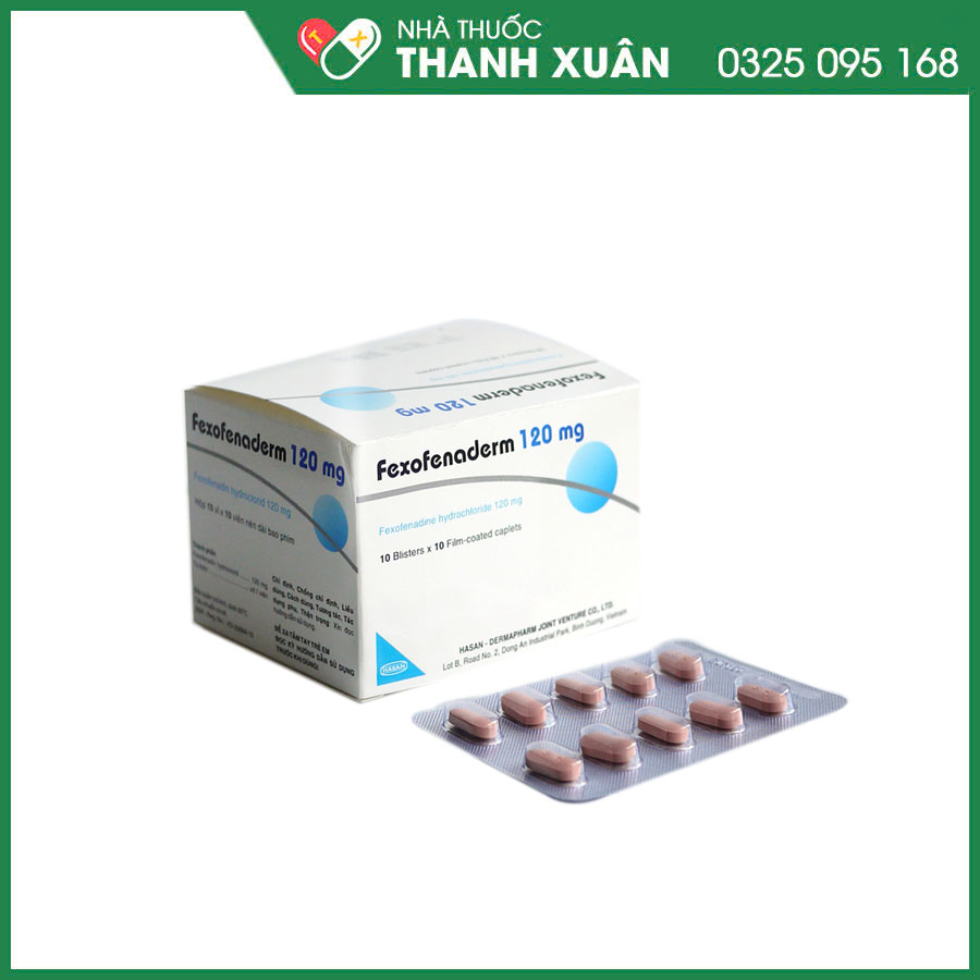 Fexofenaderm 120 mg điều trị viêm mũi dị ứng