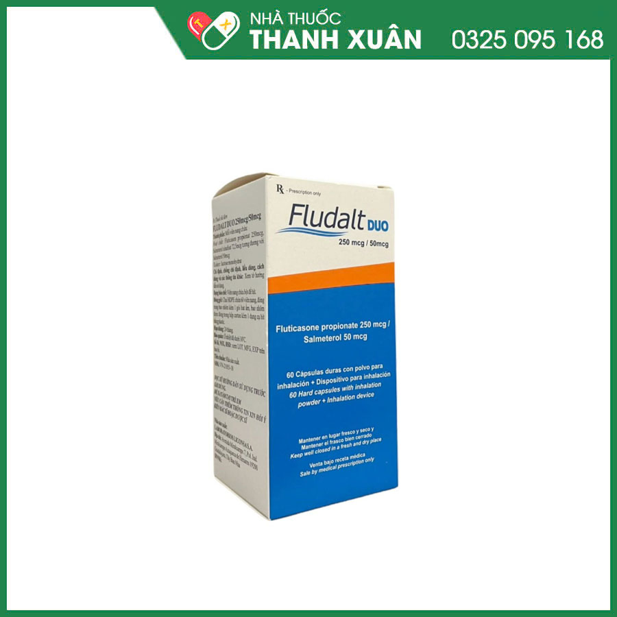 Fludat Duo 250 mcg/50 mcg điều trị phòng ngừa viêm phế quản và triệu chứng phổi tắc nghẽn mạn tính