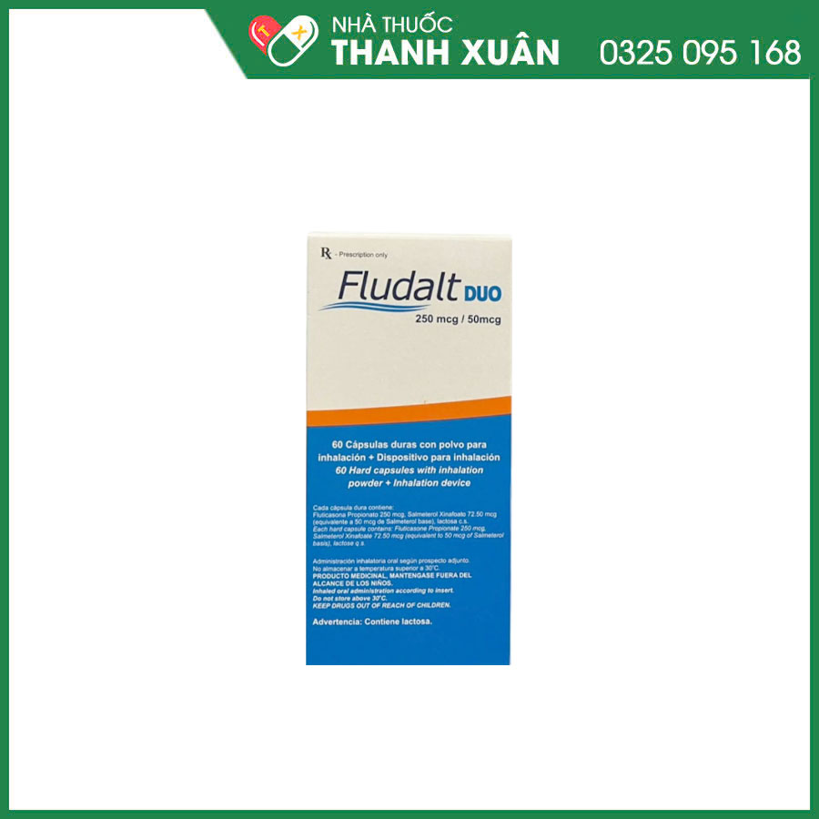 Fludat Duo 250 mcg/50 mcg điều trị phòng ngừa viêm phế quản và triệu chứng phổi tắc nghẽn mạn tính