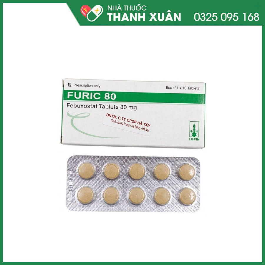 Furic 80 điều trị tăng acid uric máu mãn tính ở bệnh nhân gout