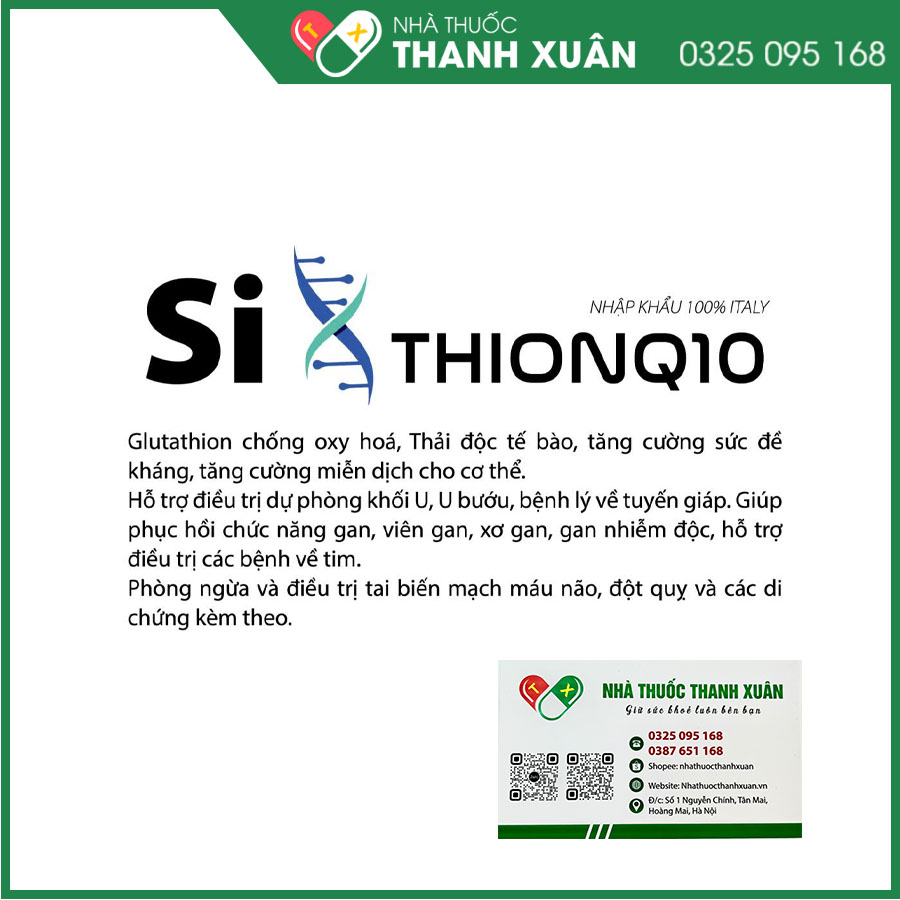 Viên uống SI ThionQ10 giúp tăng cường sức khỏe, hỗ trợ điều trị ung thư