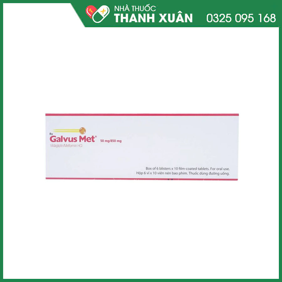 Galvus Met 50mg/850mg thuốc điều trị đái tháo đường tuýp 2