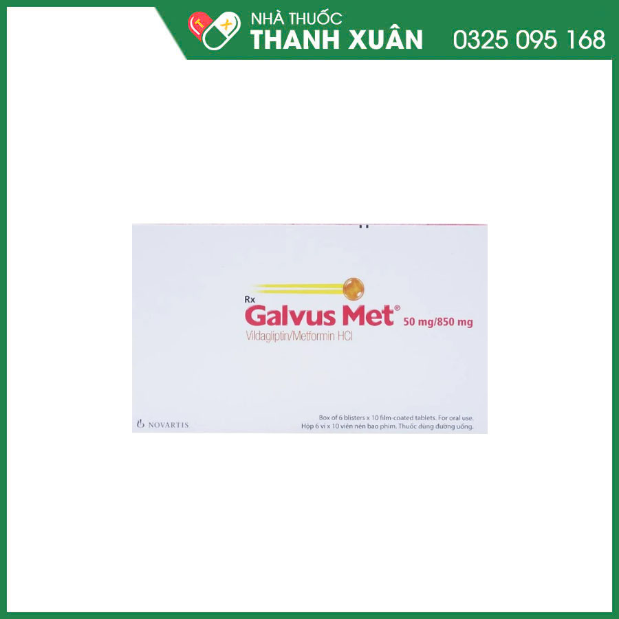 Galvus Met 50mg/850mg thuốc điều trị đái tháo đường tuýp 2