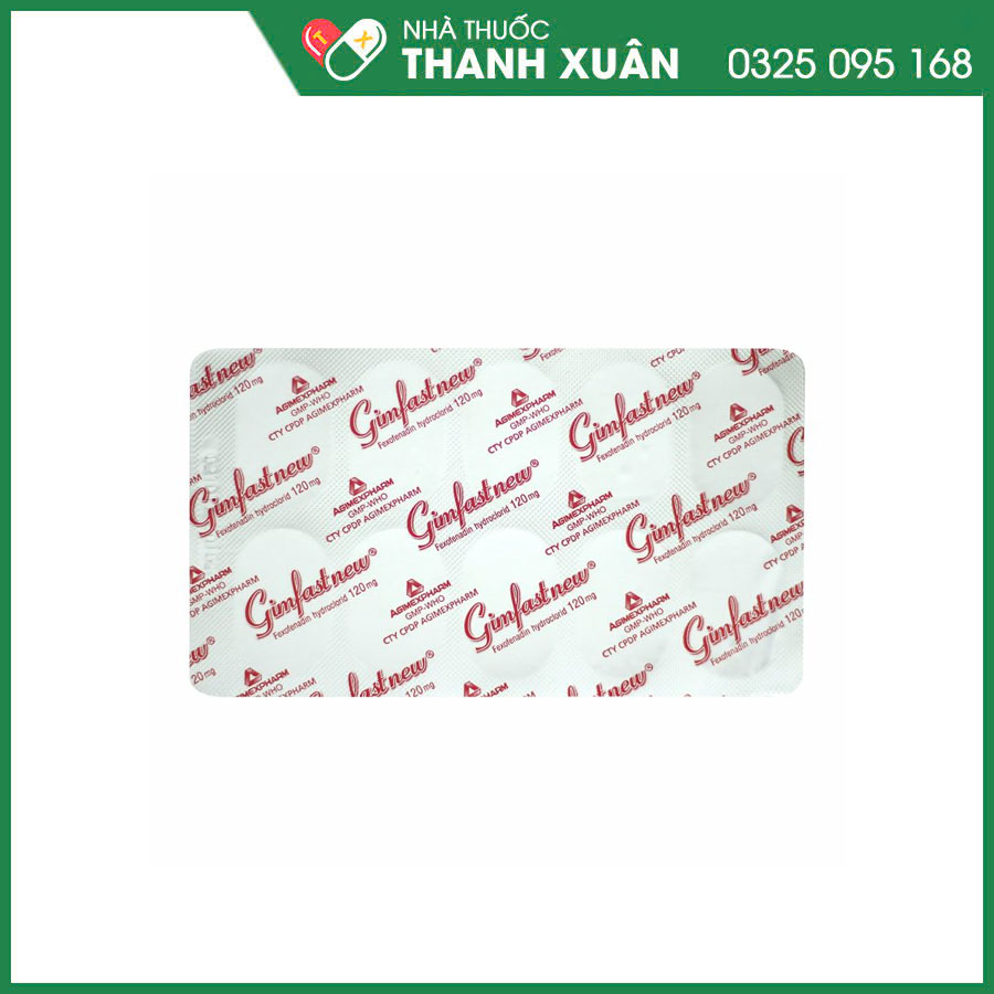 Gimfastnew 120mg thuốc điều trị viêm mũi dị ứng, mày đay