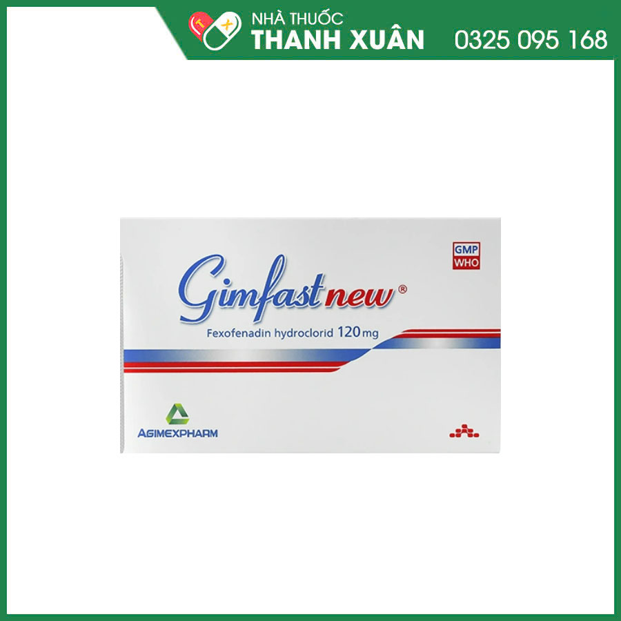 Gimfastnew 120mg thuốc điều trị viêm mũi dị ứng, mày đay