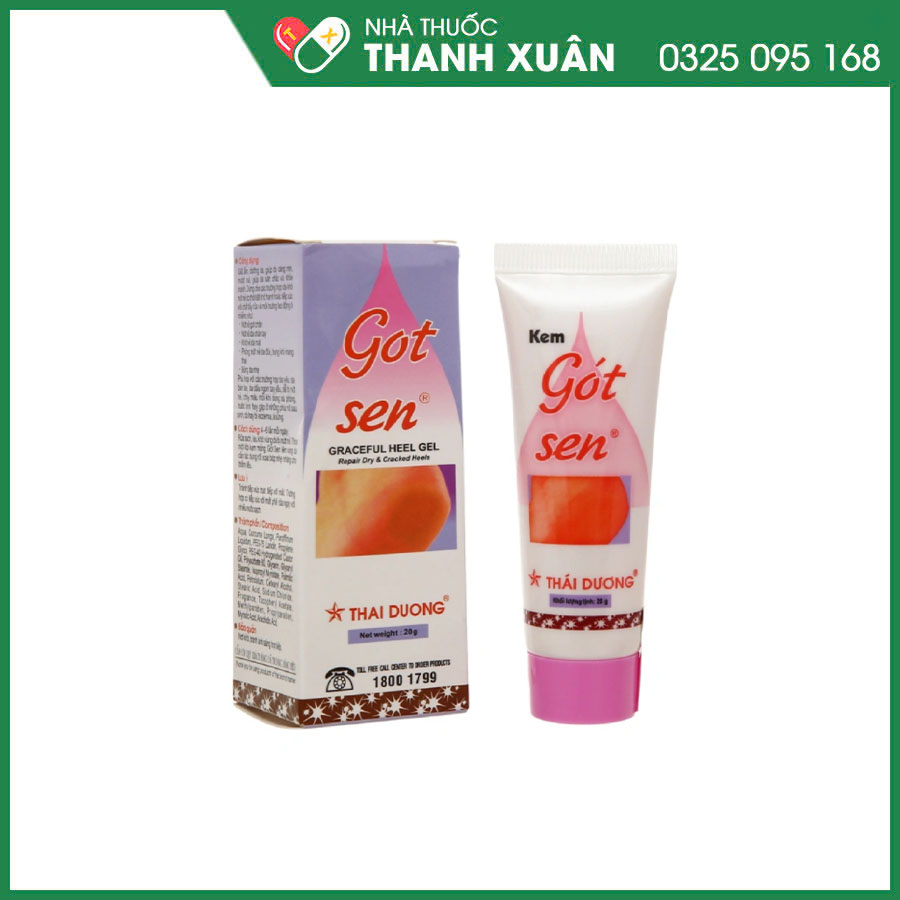 Kem Gót Sen Thái Dương hỗ trợ dưỡng ẩm, giảm nứt nẻ da