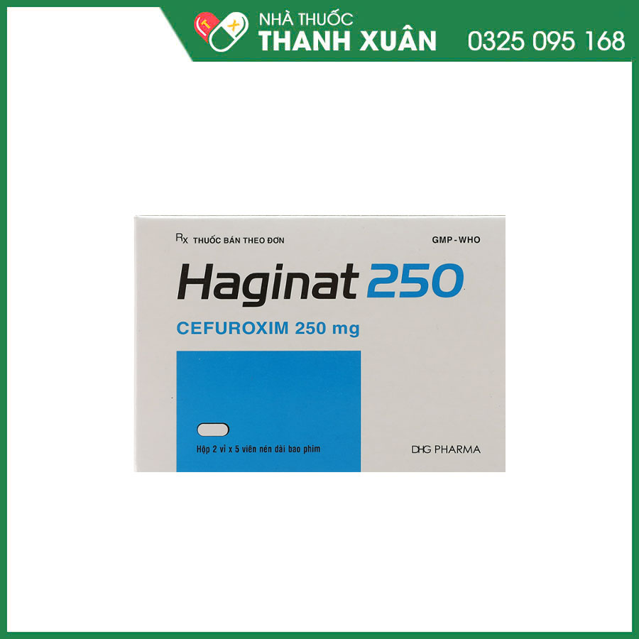 Haginat 250 điều trị nhiễm khuẩn hô hấp trên và dưới, tiết niệu- sinh dục, da và mô mềm