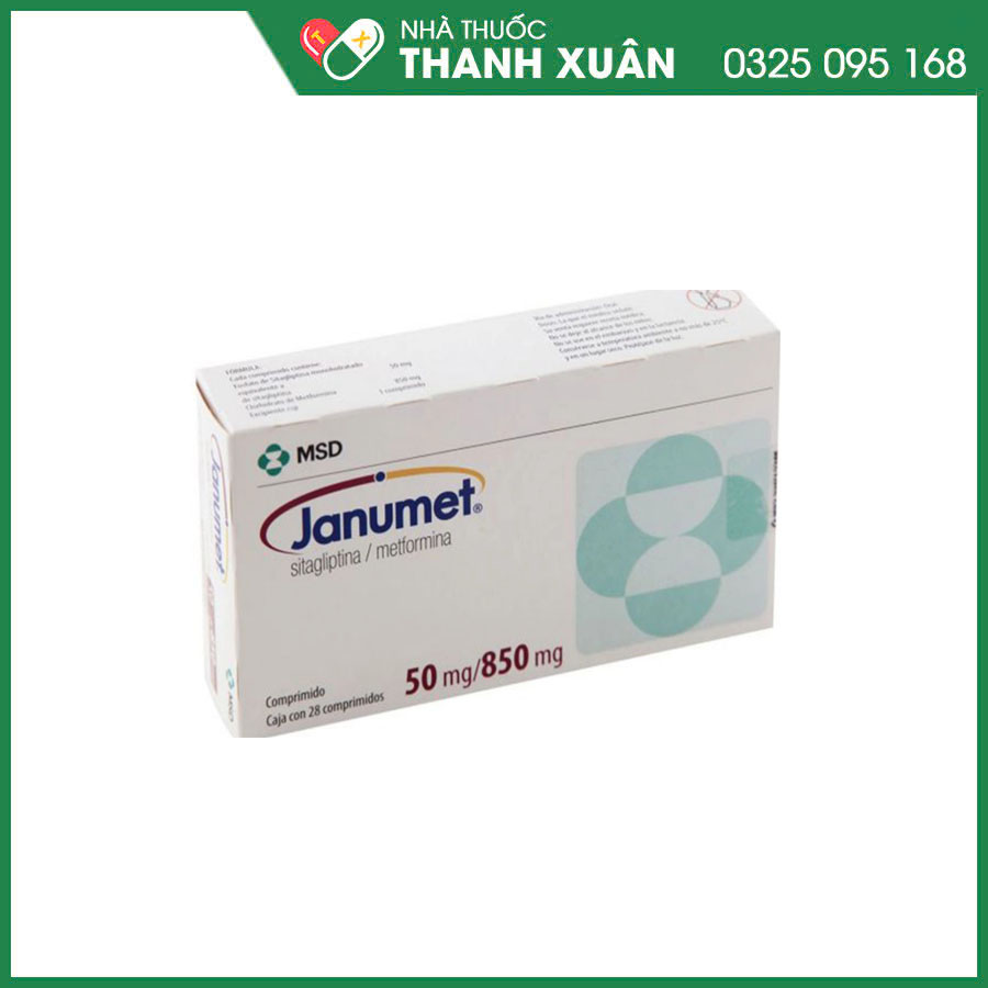 Janumet 50mg/850mg thuốc điều trị đái tháo đường týp 2