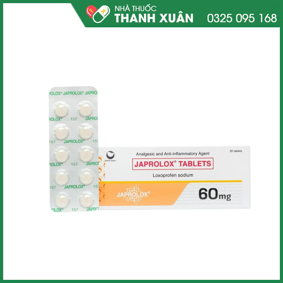 Japrolox® Tablets điều trị giảm đau sau phẫu thuật, xương khớp hoặc hạ sốt trong các bệnh viêm đường hô hấp