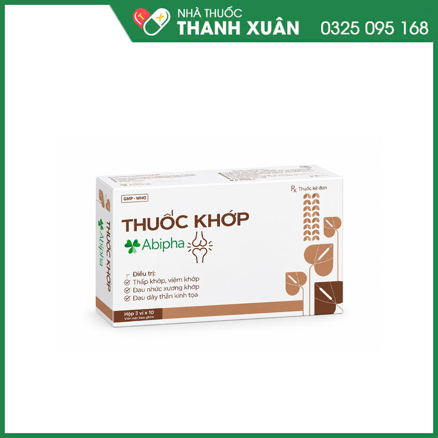 Thuốc khớp Abipha điều trị thấp khớp, viêm khớp, đau nhức xương khớp, đau dây thần kinh tọa