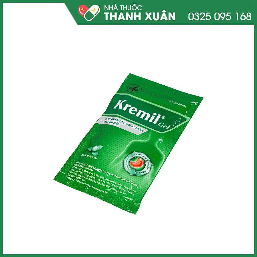 Kremil Gel thuốc làm giảm các triệu chứng như khó tiêu, ợ nóng, đầy hơi
