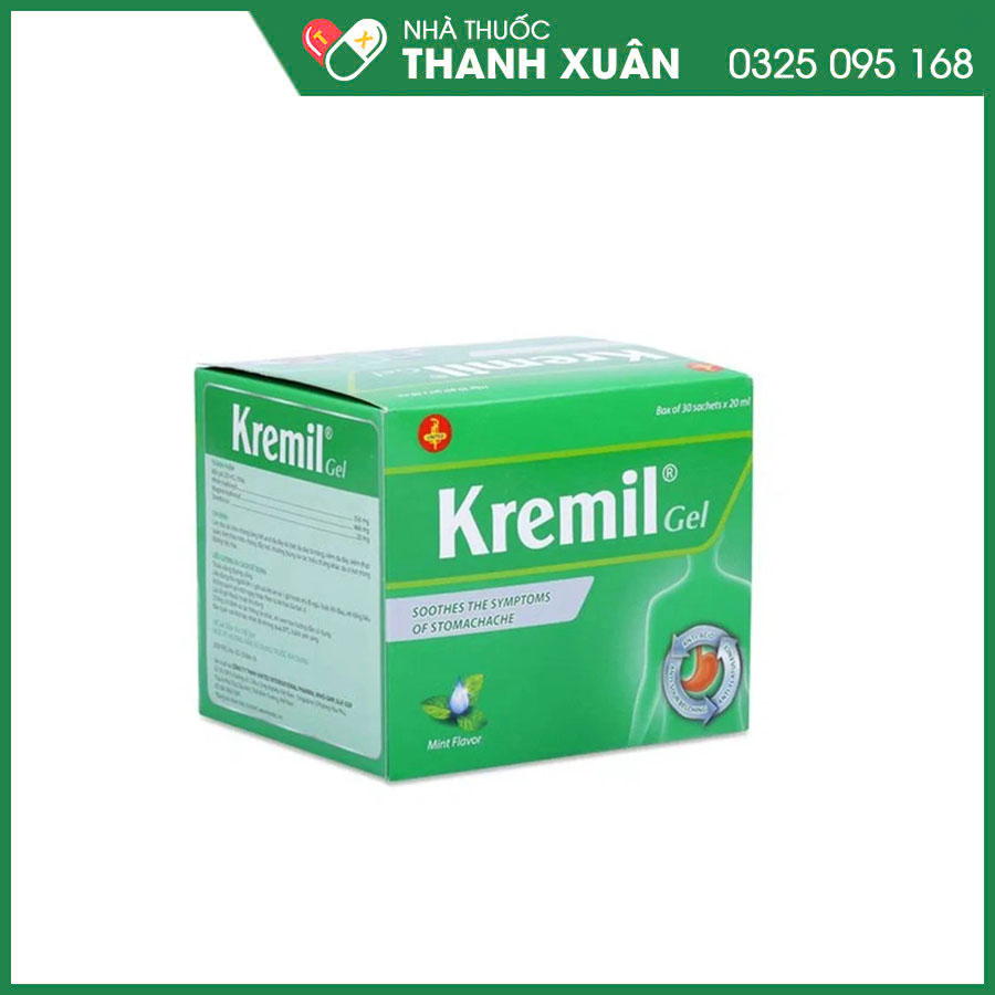 Kremil Gel thuốc làm giảm các triệu chứng như khó tiêu, ợ nóng, đầy hơi
