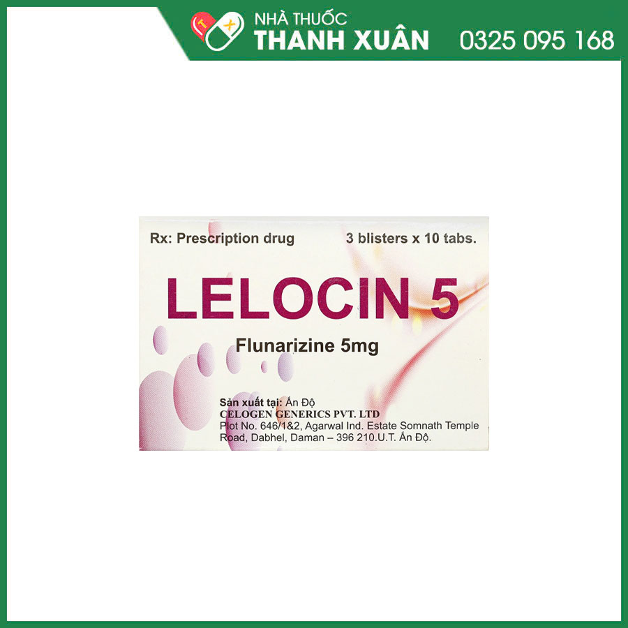 Lelocin 5mg thuốc điều trị rối loạn tiền đình, đau nửa đầu