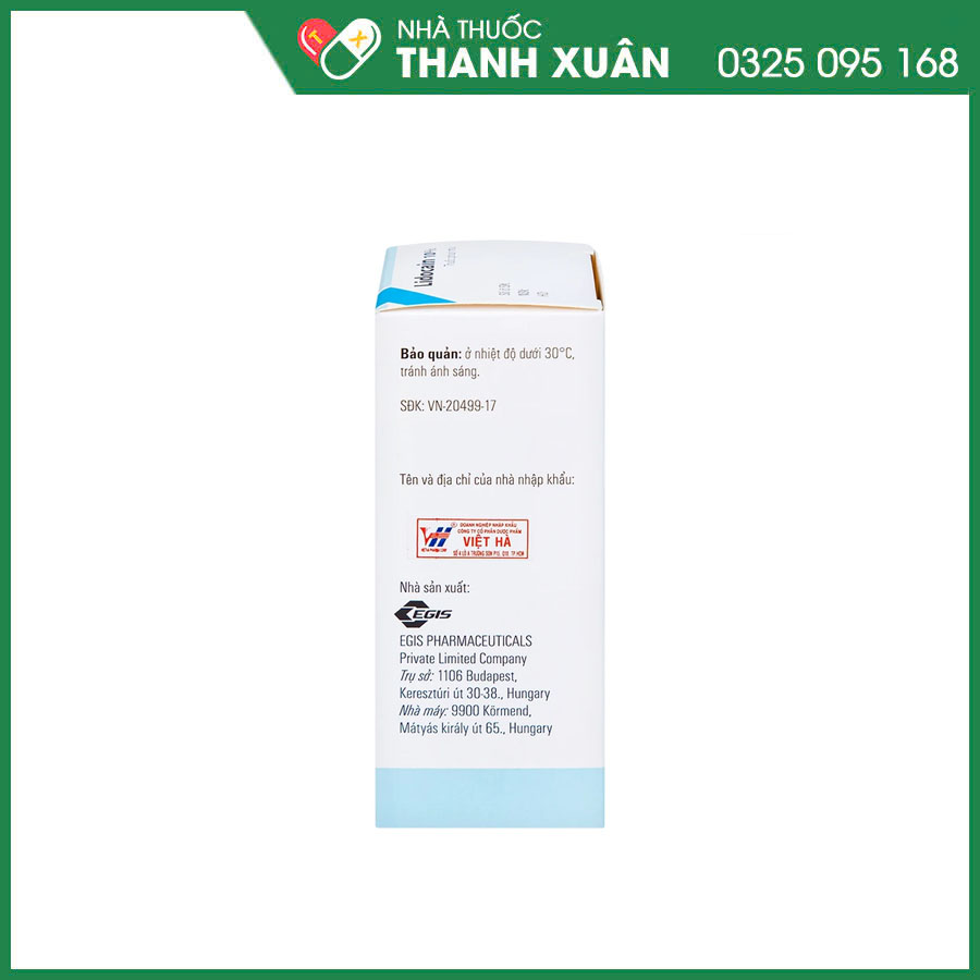 Lidocain 10% thuốc gây tê tại chỗ bề mặt niêm mạc trong thời gian ngắn