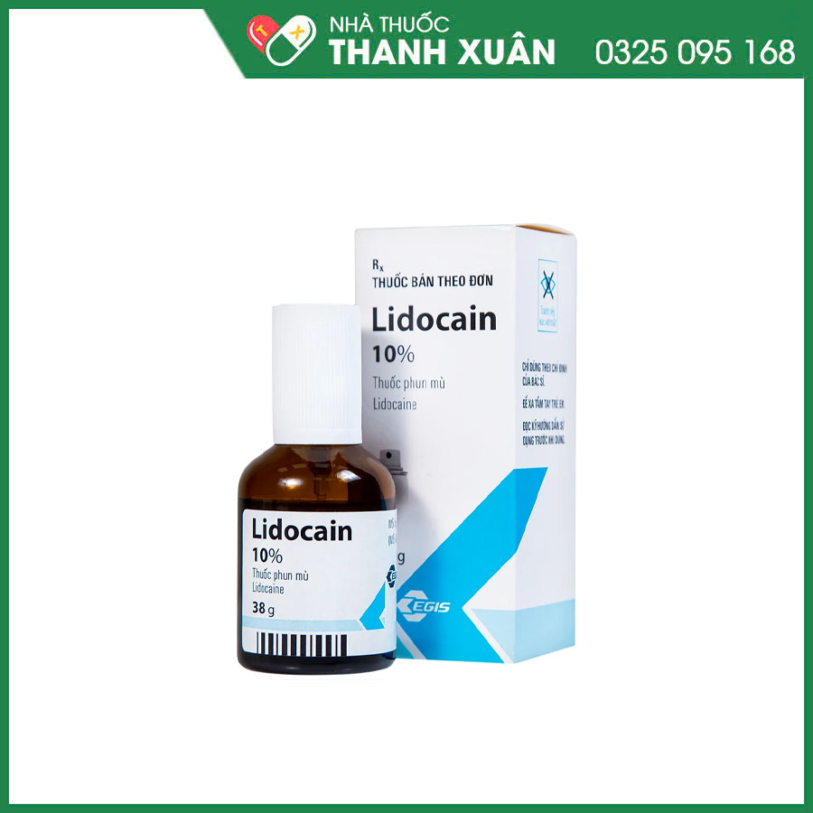 Lidocain 10% thuốc gây tê tại chỗ bề mặt niêm mạc trong thời gian ngắn